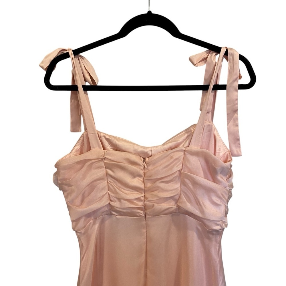 Lulus Best Memories Organza Tie-Strap Maxi Dress In Light Pink | Coquette Gown - Picture 6 of 10